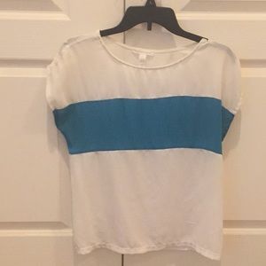 NEW blue and white blouse/top